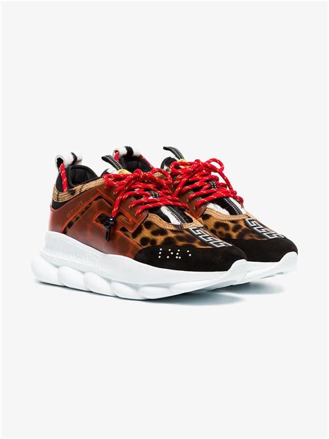 versace chain reaction low top|red cheetah.